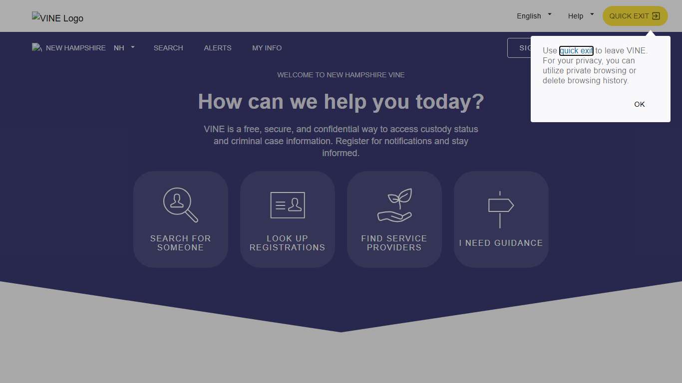 VINELink - New Hampshire